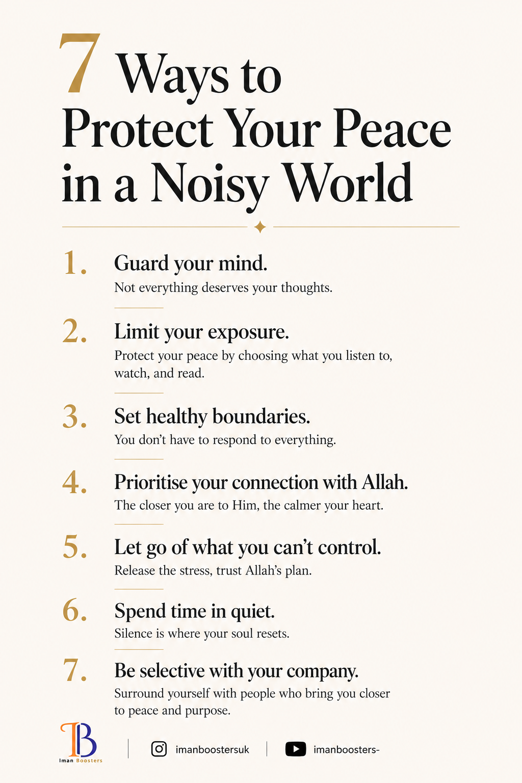 7 ways to PROTECT your Peace in a NOISY WORLD !