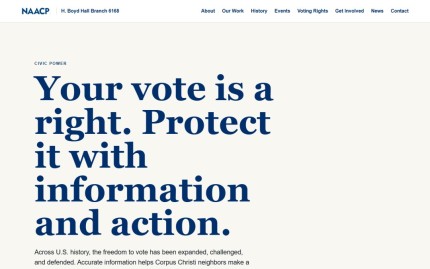 NAACP voting rights information page
